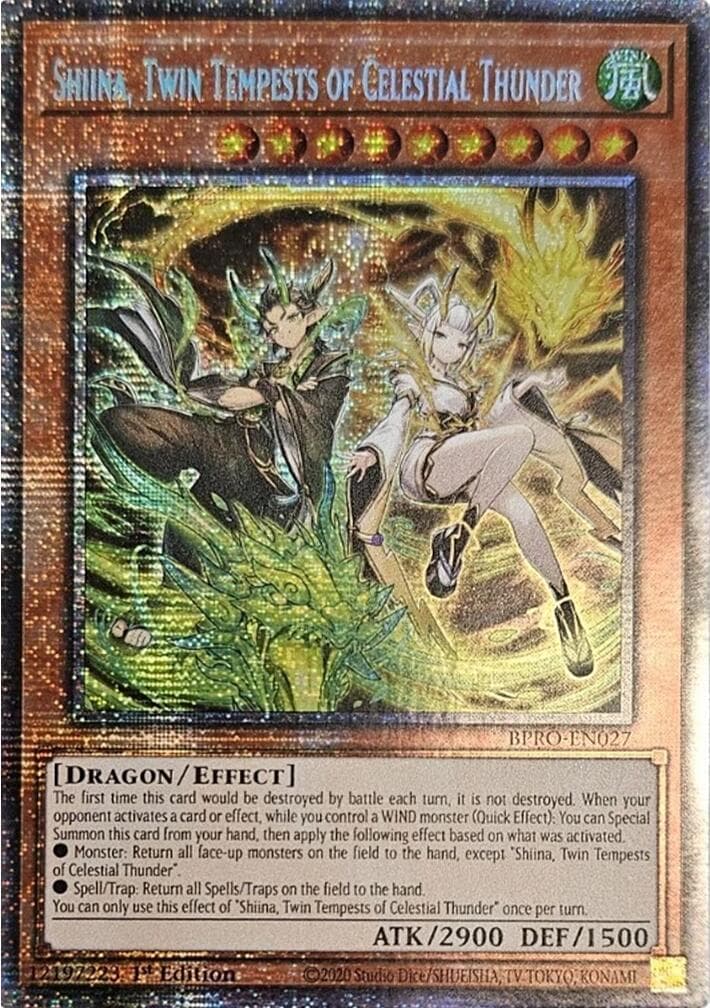 Shiina, Twin Tempests of Celestial Thunder (Starlight Rare) — Burst Protocol card