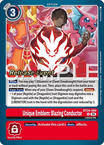 Unique Emblem: Blazing Conductor — Time Stranger Release Event Cards card