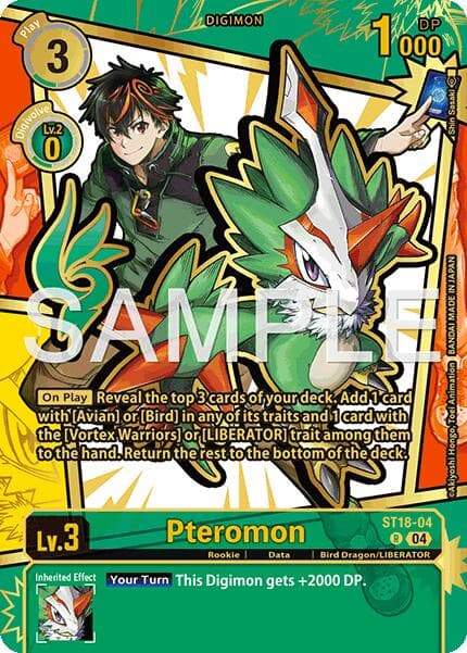 Pteromon (Rare Pull) — Dawn of Liberator card