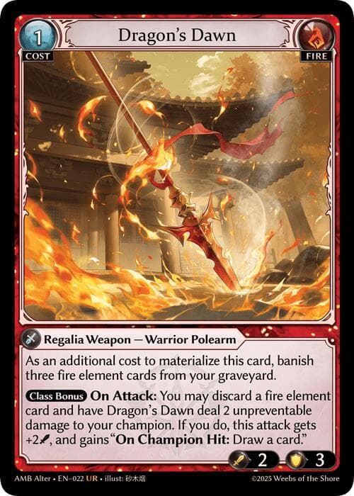 Dragon's Dawn — Mortal Ambition Alter Edition card