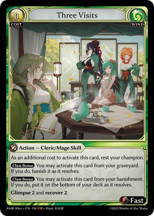 Three Visits — Mortal Ambition Alter Edition card
