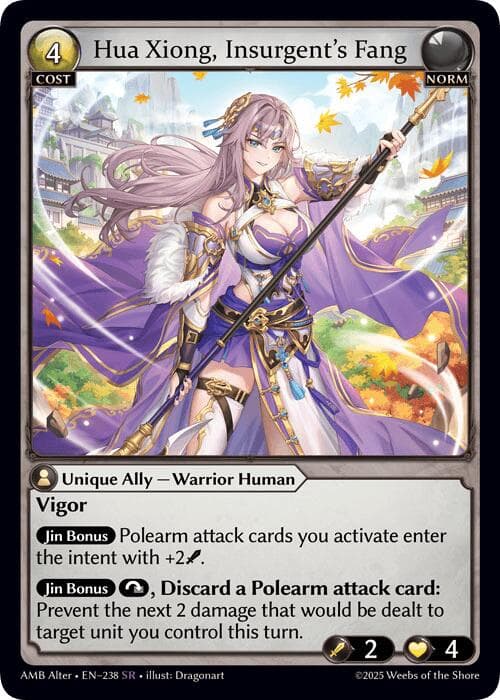 Hua Xiong, Insurgent's Fang — Mortal Ambition Alter Edition card