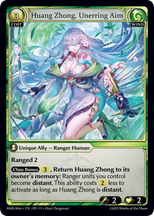 Huang Zhong, Unerring Aim — Mortal Ambition Alter Edition card