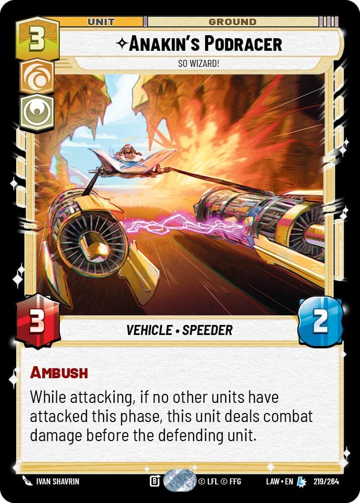 Anakin's Podracer - So Wizard! — A Lawless Time card