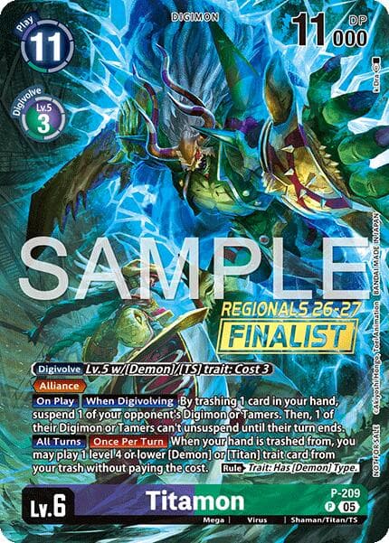 Titamon (Regionals 26-27 Season 1 Finalist) — Digimon Promotion Cards card