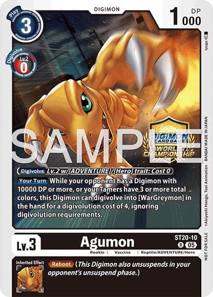 Agumon (World Championship 26–27 Regionals Season 1) — Starter Deck 20: Protector of Light card