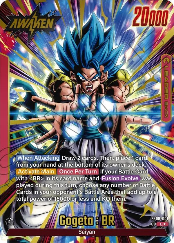 Gogeta : BR - FB09-001 (Alternate Art) — Dual Evolution card