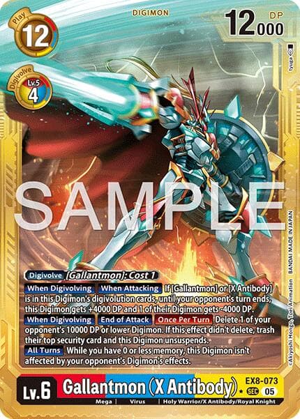 Gallantmon (X Antibody) (Gold Border) — Advanced Booster Digimon Generation card
