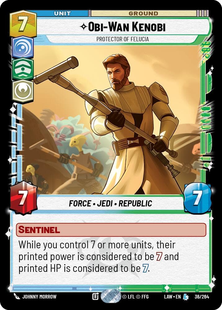 Obi-Wan Kenobi - Protector of Felucia — A Lawless Time card