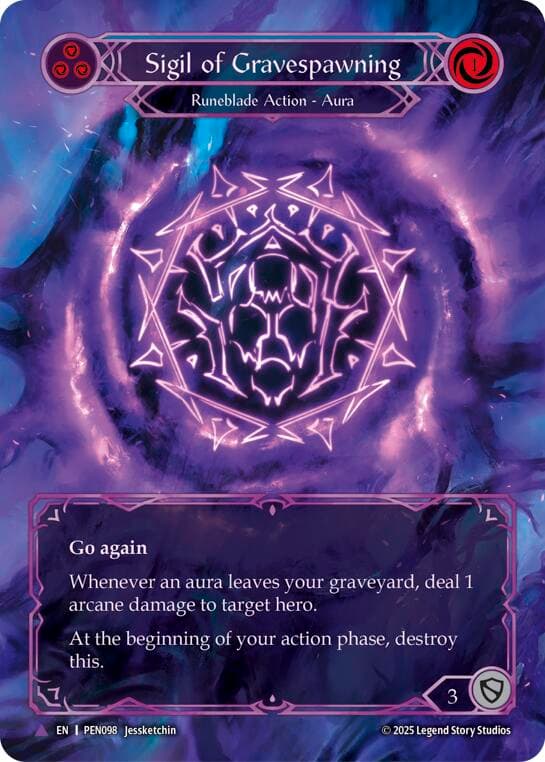 Sigil Of Gravespawning (Blue) (Marvel) — Compendium of Rathe card