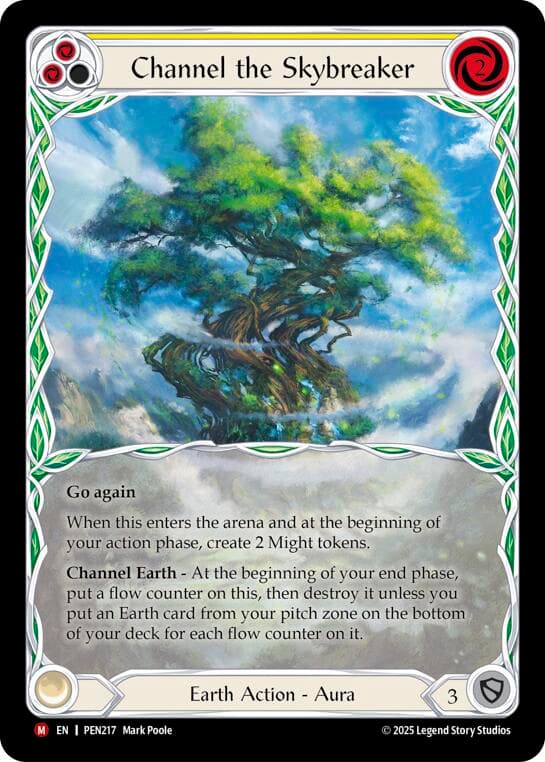 Channel The Skybreaker (Yellow) (Extended Art) — Compendium of Rathe card