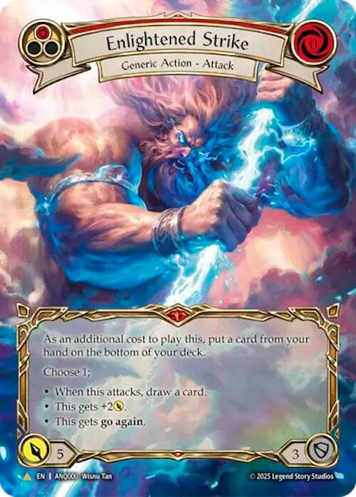 Enlightened Strike (Red) (Extended Art) (ANQ000) — Compendium of Rathe - Antiquity Pack card