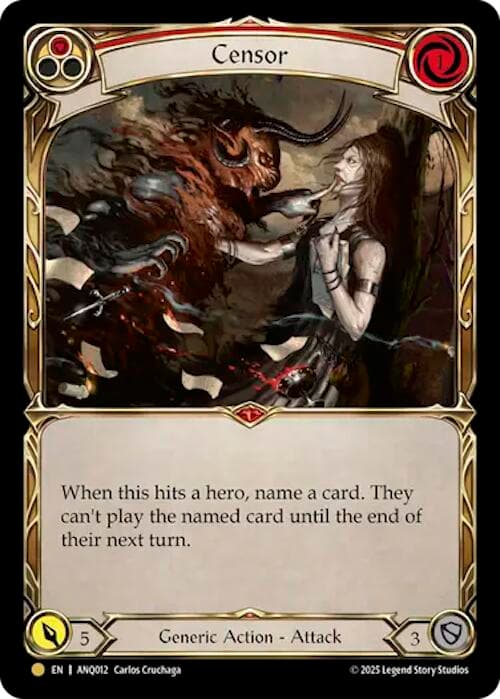 Censor (Red) (ANQ012) — Compendium of Rathe - Antiquity Pack card