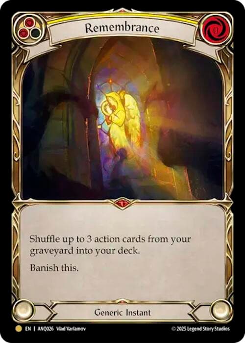 Remembrance (Yellow) (ANQ026) — Compendium of Rathe - Antiquity Pack card