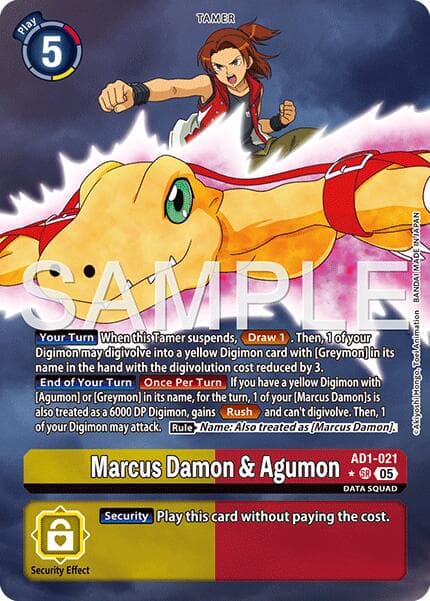 Marcus Damon & Agumon (Alternate Art) — Advanced Booster Digimon Generation card