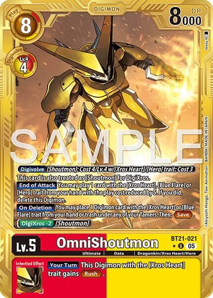 OmniShoutmon (Gold Border) — Advanced Booster Digimon Generation card