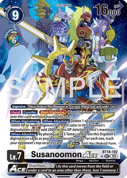 Susanoomon ACE (Alternate Art) — Advanced Booster Digimon Generation card