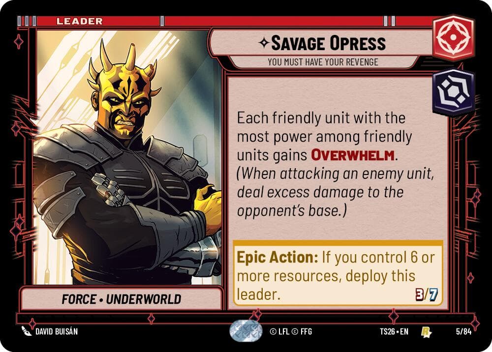 Savage Opress - You Must Have Your Revenge — Twin Suns card