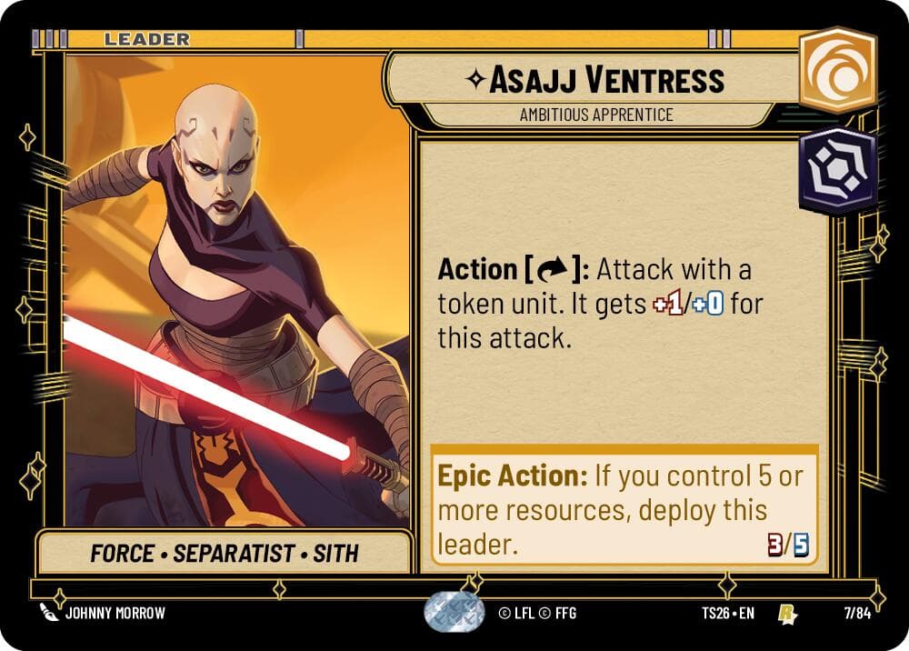 Asajj Ventress - Ambitious Apprentice — Twin Suns card