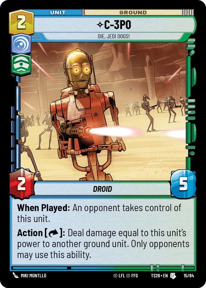 C-3P0 - Die, Jedi Dogs! — Twin Suns card