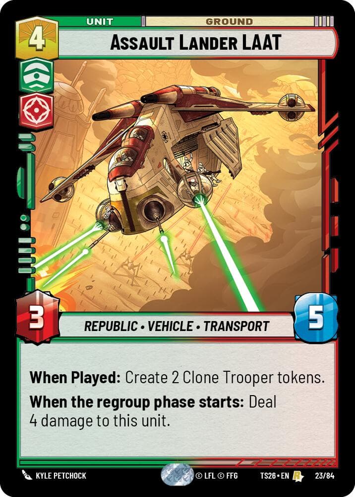 Assault Lander LAAT — Twin Suns card