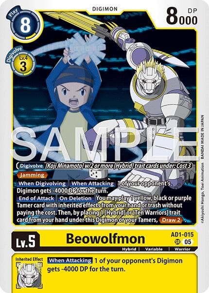 Beowolfmon — Advanced Booster Digimon Generation card