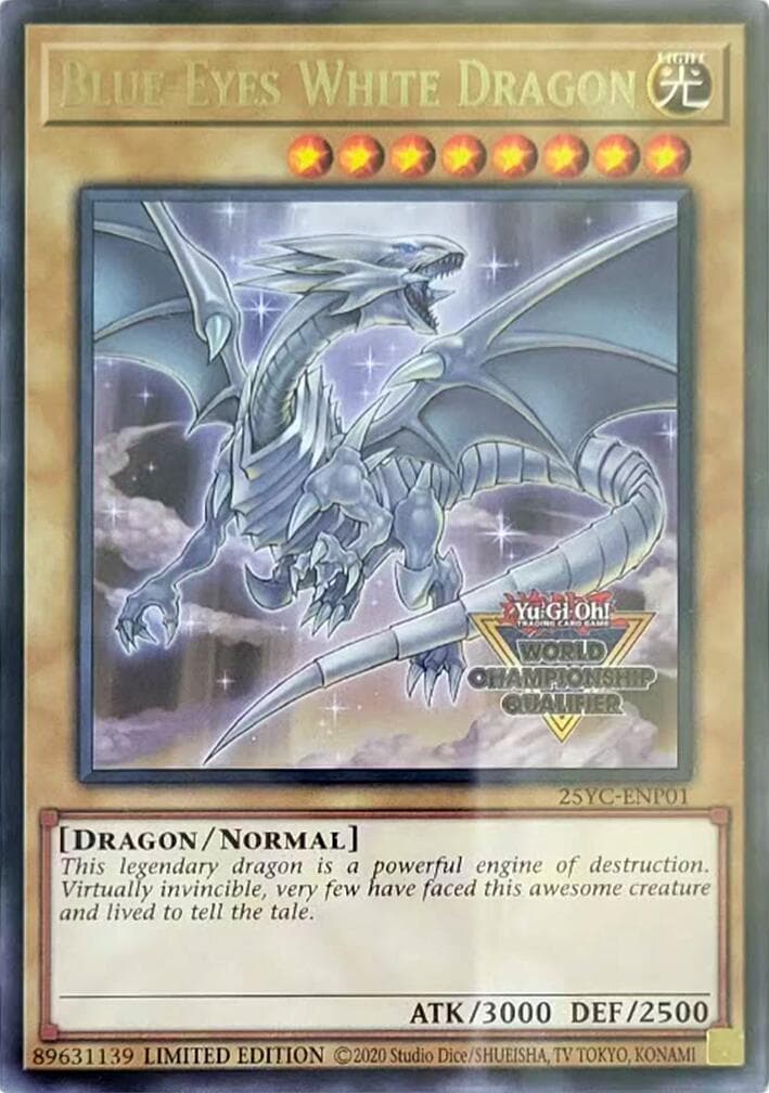 Blue-Eyes White Dragon (World Championship Qualifier) — Yu-Gi-Oh! Championship Series 2025 Prize Cards card