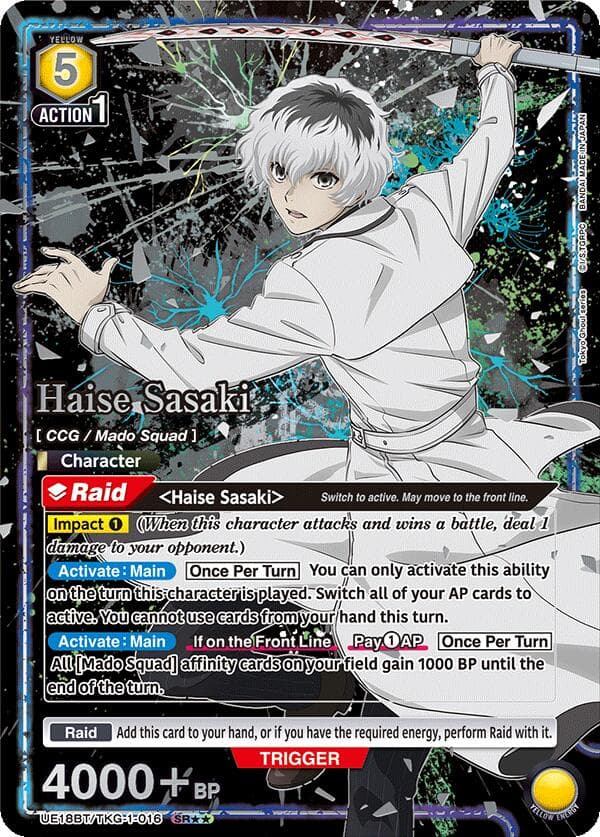 Haise Sasaki (016) (SR**) — UE18BT: Tokyo Ghoul card