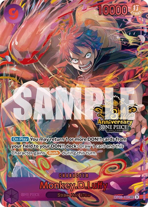 Monkey.D.Luffy (Japanese Version 3rd Anniversary Set) — One Piece Promotion Cards card