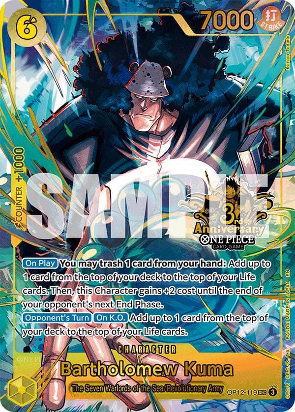 Bartholomew Kuma (Japanese Version 3rd Anniversary Set) — One Piece Promotion Cards card