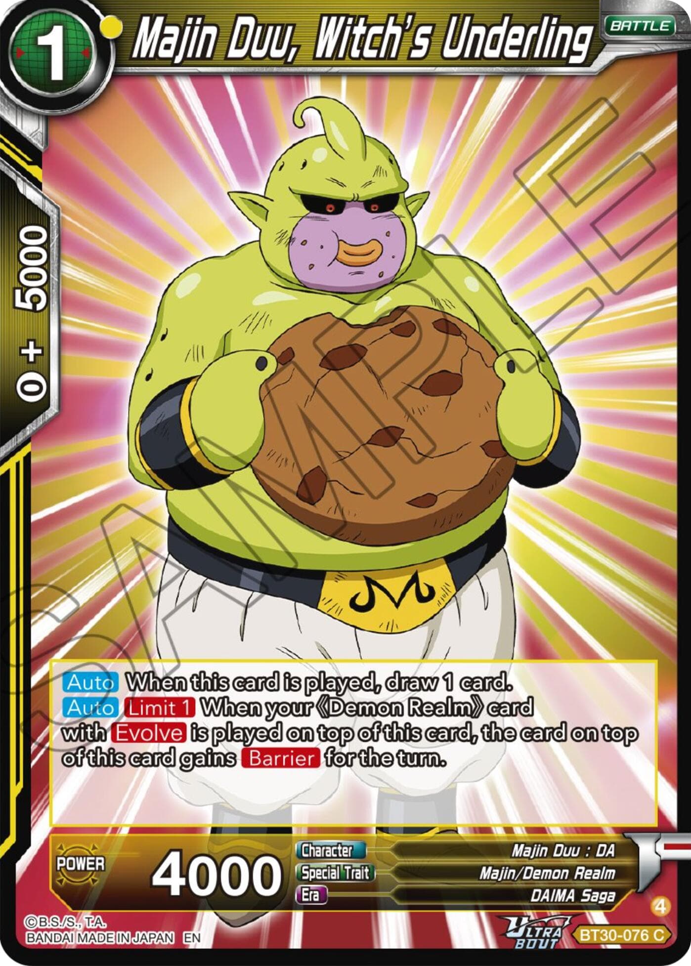 Majin Duu, Witch's Underling — Three Glorious Fighters card