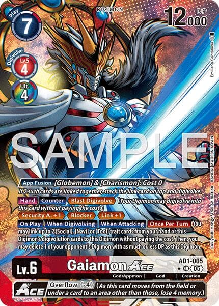 Gaiamon ACE (Alternate Art) — Advanced Booster Digimon Generation card