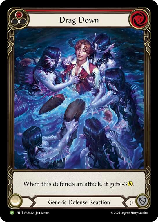 Drag Down (Red) - FAB442 — Flesh and Blood: Promo Cards card