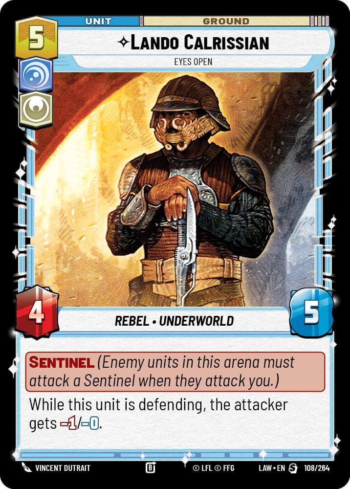 Lando Calrissian - Eyes Open — A Lawless Time card
