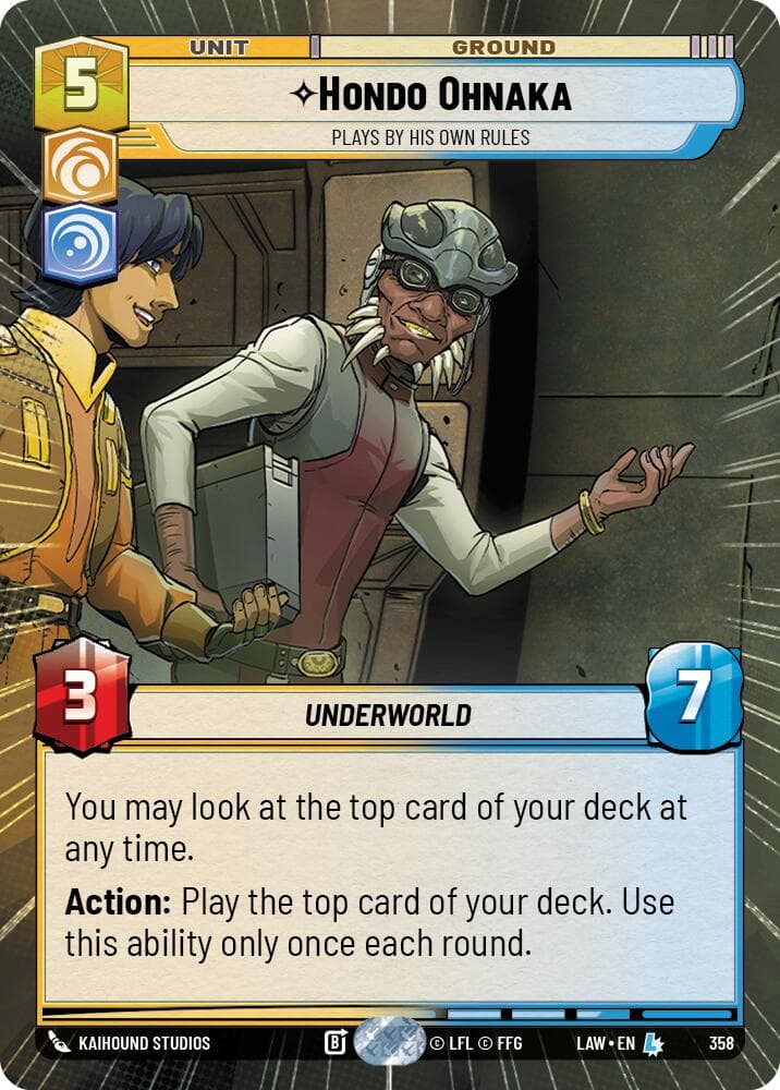 Hondo Ohnaka - Plays By His Own Rules (Hyperspace) — A Lawless Time card