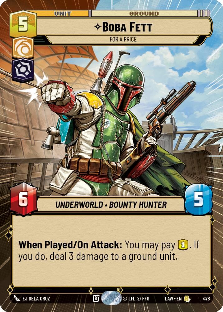 Boba Fett - For a Price (Hyperspace) — A Lawless Time card