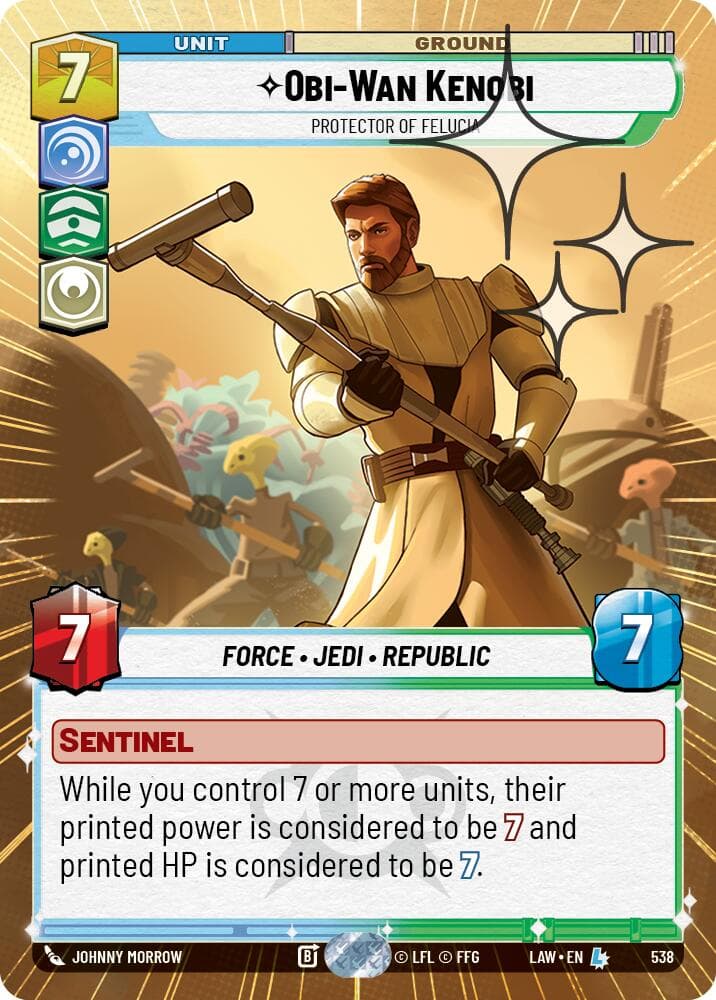 Obi-Wan Kenobi - Protector of Felucia (Hyperspace Foil) — A Lawless Time card