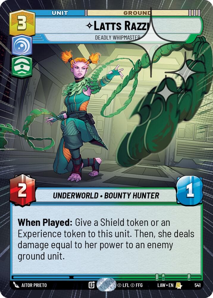 Latts Razzi - Deadly Whipmaster (Hyperspace Foil) — A Lawless Time card