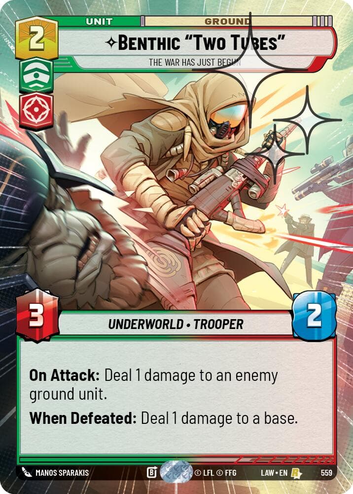Benthic "Two Tubes" - The War Has Just Begun (Hyperspace Foil) — A Lawless Time card