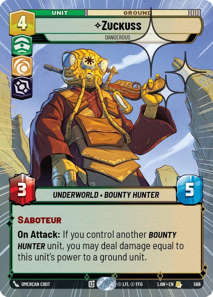 Zuckuss - Dangerous (Hyperspace Foil) — A Lawless Time card