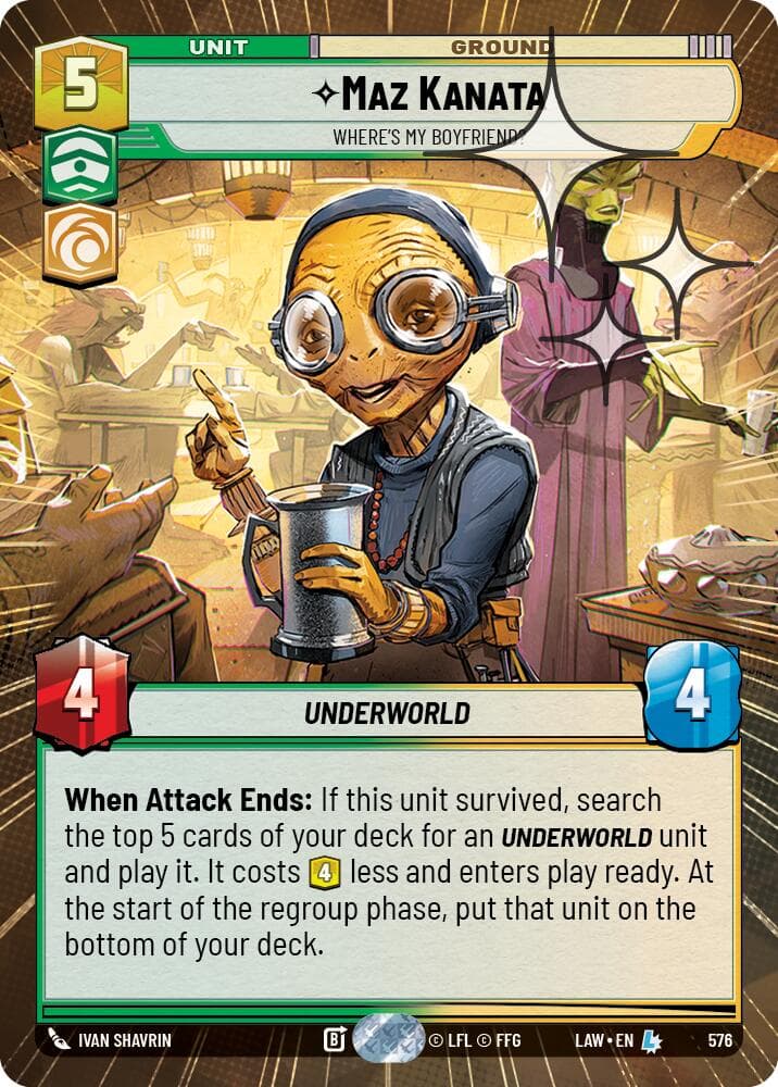Maz Kanata - Where's My Boyfriend? (Hyperspace Foil) — A Lawless Time card