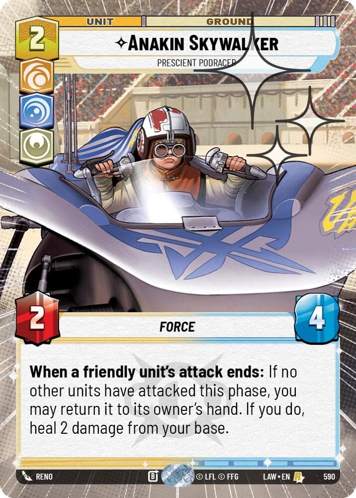 Anakin Skywalker - Prescient Podracer (Hyperspace Foil) — A Lawless Time card
