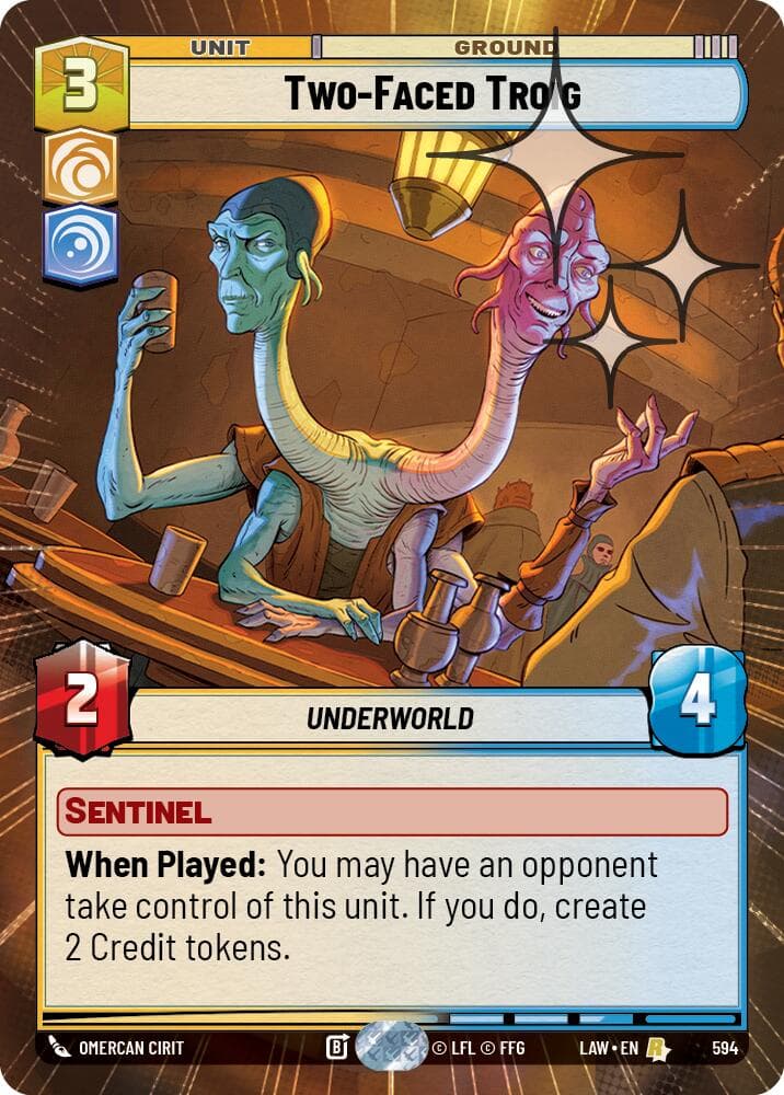 Two-Faced Troig (Hyperspace Foil) — A Lawless Time card
