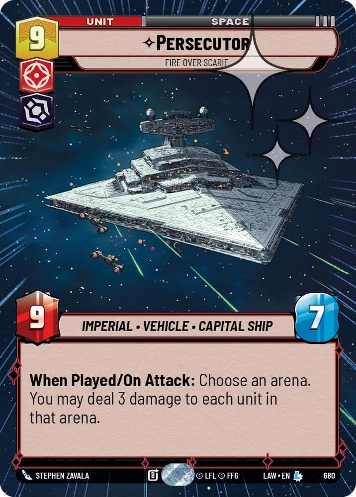 Persecutor - Fire Over Scarif (Hyperspace Foil) — A Lawless Time card