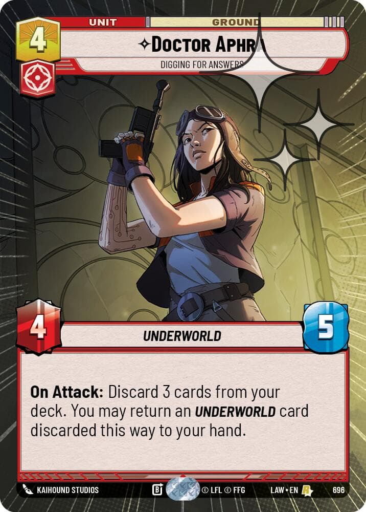Doctor Aphra - Digging for Answers (Hyperspace Foil) — A Lawless Time card