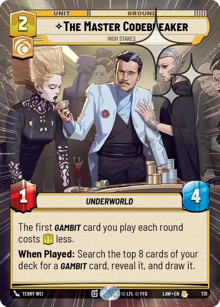 The Master Codebreaker - High Stakes (Hyperspace Foil) — A Lawless Time card