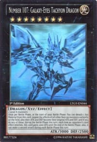 Number 107: Galaxy-Eyes Tachyon Dragon (Ghost Rare) — Lord of the Tachyon Galaxy card