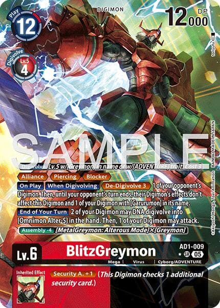 BlitzGreymon (Alternate Art) — Advanced Booster Digimon Generation card