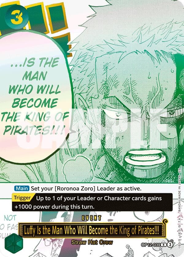 Luffy Is the Man Who Will Become the King of Pirates!!! (Japanese Version 3rd Anniversary Set) — One Piece Promotion Cards card