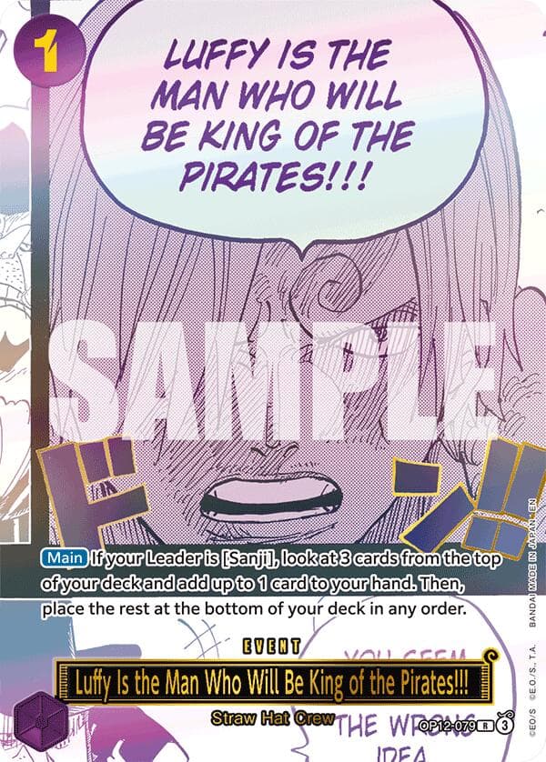 Luffy Is the Man Who Will Be King of the Pirates!!! (Japanese Version 3rd Anniversary Set) — One Piece Promotion Cards card
